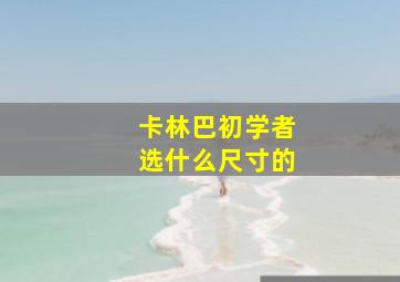 卡林巴初学者选什么尺寸的