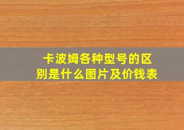 卡波姆各种型号的区别是什么图片及价钱表