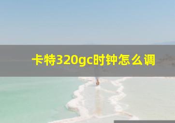 卡特320gc时钟怎么调