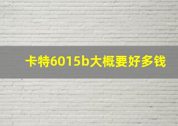 卡特6015b大概要好多钱