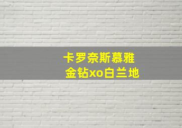 卡罗奈斯慕雅金钻xo白兰地