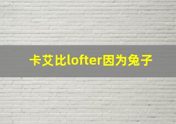 卡艾比lofter因为兔子