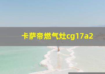 卡萨帝燃气灶cg17a2