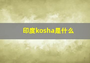 印度kosha是什么