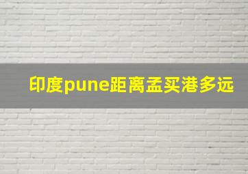 印度pune距离孟买港多远