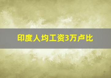 印度人均工资3万卢比