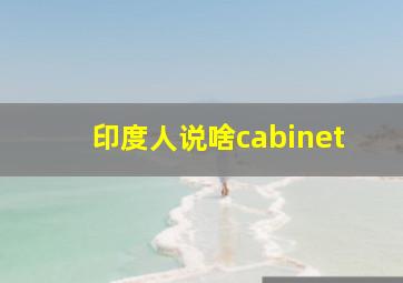 印度人说啥cabinet