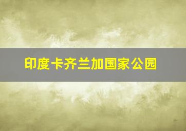 印度卡齐兰加国家公园