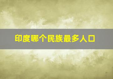 印度哪个民族最多人口