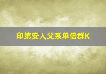 印第安人父系单倍群K