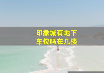 印象城有地下车位吗在几楼