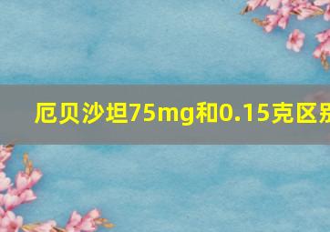 厄贝沙坦75mg和0.15克区别