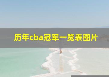 历年cba冠军一览表图片