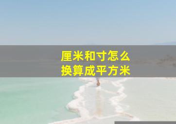 厘米和寸怎么换算成平方米