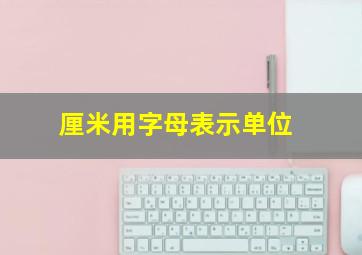 厘米用字母表示单位