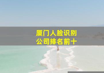 厦门人脸识别公司排名前十