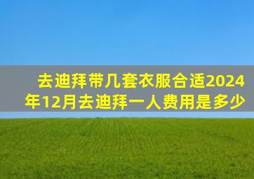 去迪拜带几套衣服合适2024年12月去迪拜一人费用是多少