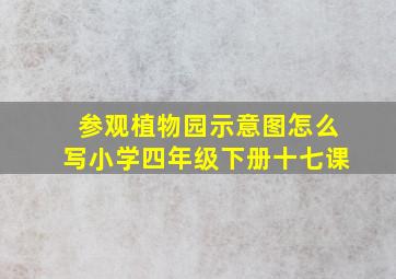 参观植物园示意图怎么写小学四年级下册十七课