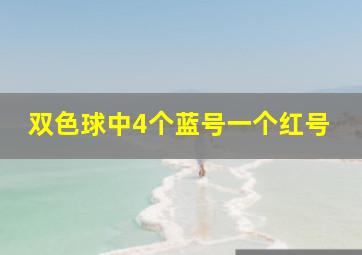 双色球中4个蓝号一个红号