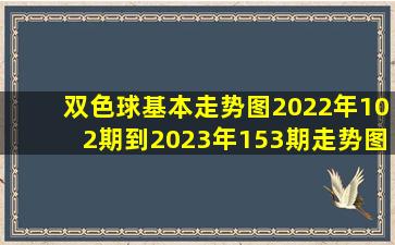 双色球基本走势图2022年102期到2023年153期走势图