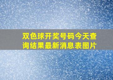 双色球开奖号码今天查询结果最新消息表图片