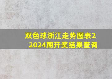 双色球浙江走势图表22024期开奖结果查询