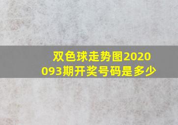 双色球走势图2020093期开奖号码是多少