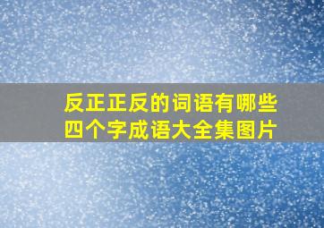 反正正反的词语有哪些四个字成语大全集图片