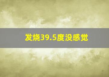 发烧39.5度没感觉