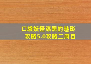 口袋妖怪漆黑的魅影攻略5.0攻略二周目