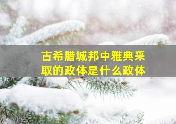 古希腊城邦中雅典采取的政体是什么政体