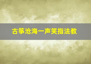 古筝沧海一声笑指法教