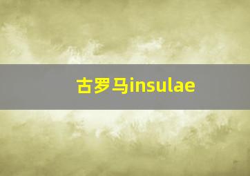 古罗马insulae