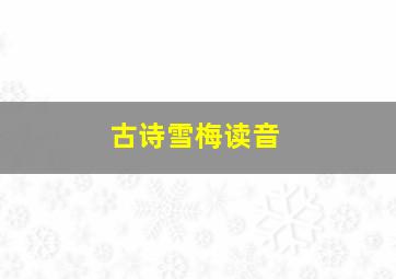 古诗雪梅读音