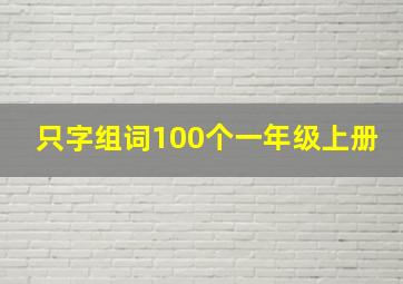 只字组词100个一年级上册