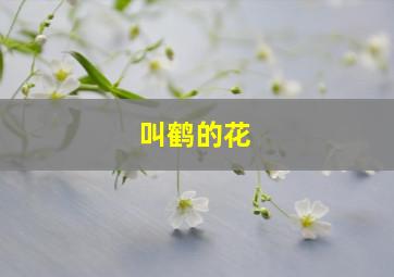 叫鹤的花