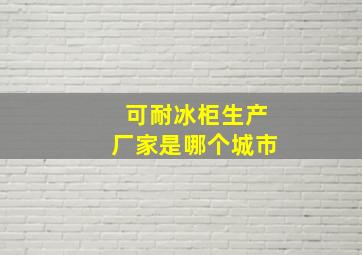 可耐冰柜生产厂家是哪个城市