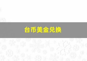 台币美金兑换