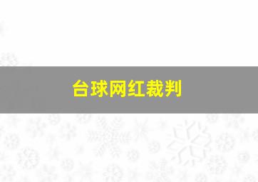 台球网红裁判