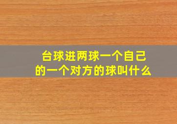 台球进两球一个自己的一个对方的球叫什么