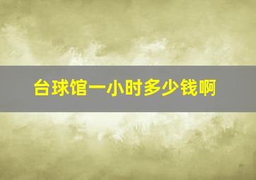 台球馆一小时多少钱啊