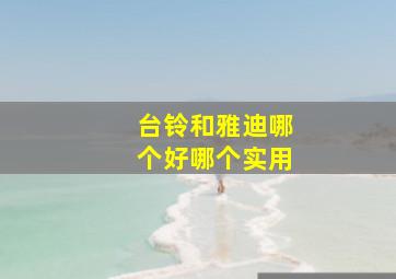 台铃和雅迪哪个好哪个实用