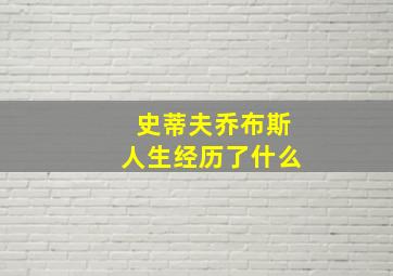 史蒂夫乔布斯人生经历了什么