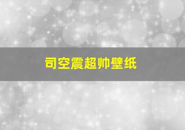 司空震超帅壁纸