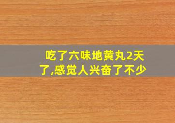 吃了六味地黄丸2天了,感觉人兴奋了不少