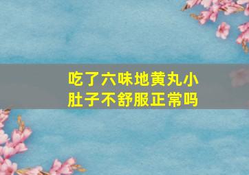 吃了六味地黄丸小肚子不舒服正常吗