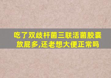 吃了双歧杆菌三联活菌胶囊放屁多,还老想大便正常吗