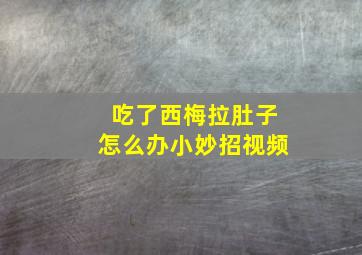 吃了西梅拉肚子怎么办小妙招视频