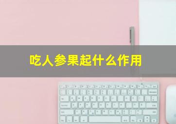 吃人参果起什么作用