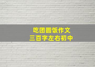 吃团圆饭作文三百字左右初中